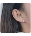 Enamel Heart Stud Earring STE-104